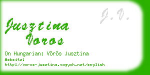 jusztina voros business card